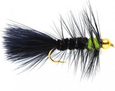 Woolly Bugger Black & Green (Gold Nugget) #10