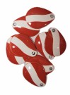Spinner Blades Red & White (10 stk) thumbnail