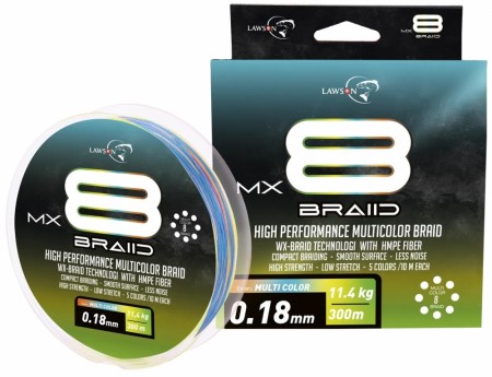 Lawson MX8 Braid Multicolor 300 meter
