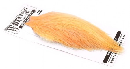 Whiting Spey Pro Grade Cape White dyed Salmon 