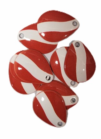 Spinner Blades Red & White (10 stk)