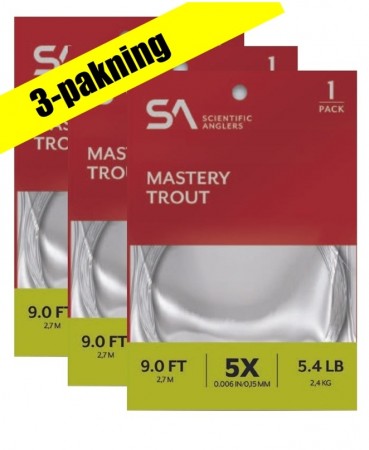 SA Mastery Trout Leader 9' (3-PK)