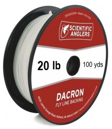 SA Dacron Backing 20 lb (100 yds) White