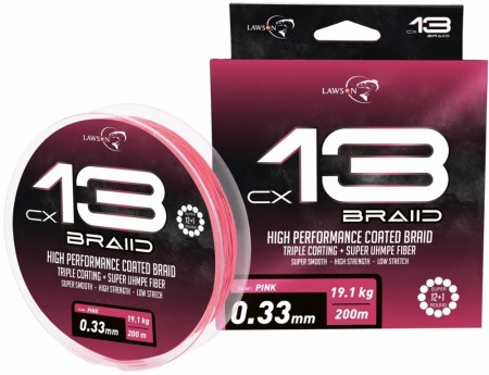 Lawson CX13 Braid Pink 200 meter