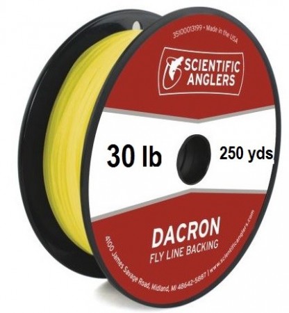 SA Dacron Backing 30 lb (250 yds) Yellow