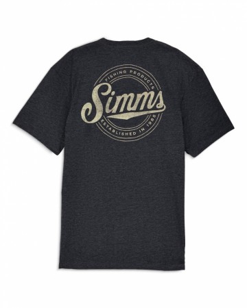 Simms Circle Lockup T-Shirt Charcoal