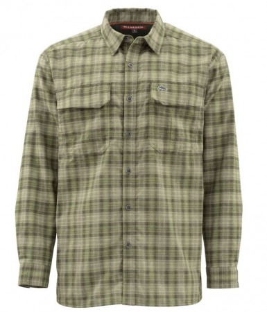 Simms Coldweather Shirt Covert Plaid - Large
