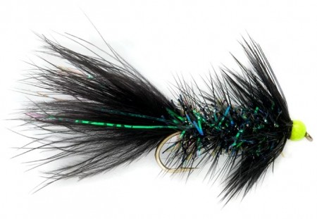 Shimmer Bugger Black & Chartreuse Bead #12