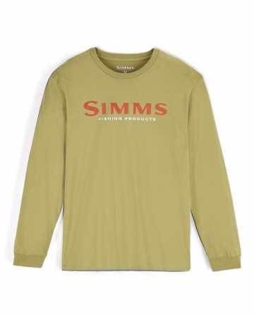 Simms Logo Shirt Long Sleeve Tent Green