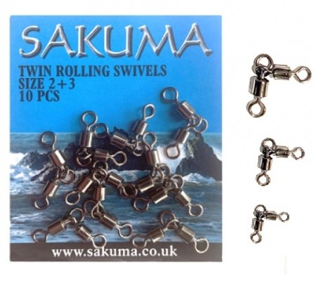 Sakuma Twin Rolling Swivels (10-pk)