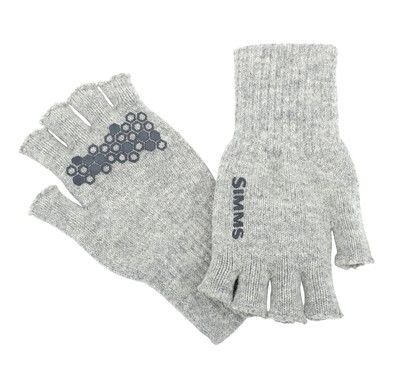 Simms Wool Half Finger Glove Cinder