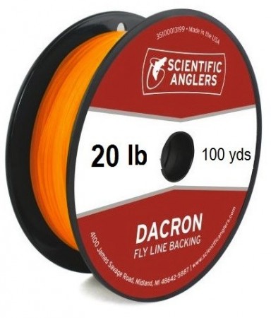 SA Dacron Backing 20 lb (100 yds) Orange