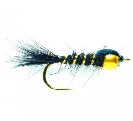 Hares Ear Black (Gold Ribbed) Gold Nugget 